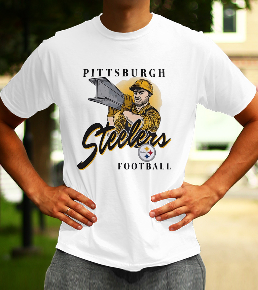 Pittsburgh Steelers Football Construction Worker Strength T-Shirt