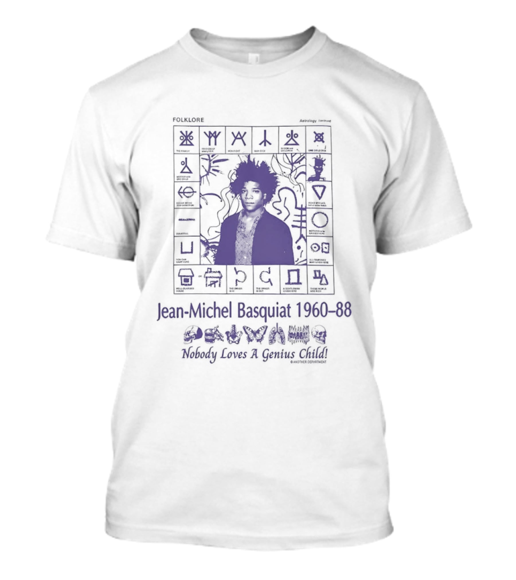 Jean Michel Basquiat 1960 88 Nobody Loves A Genius Child Folklore T-Shirt