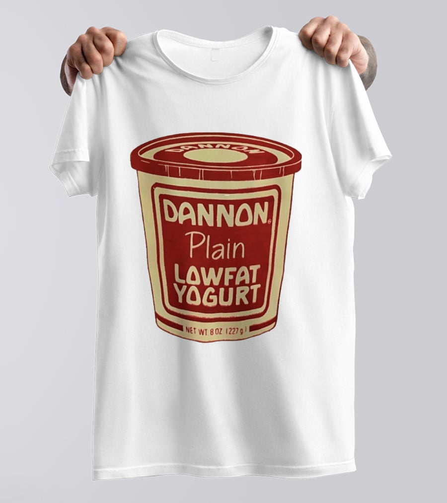 Dannon Plain Lowfat Yogurt 8oz 227g 1980s T-Shirt