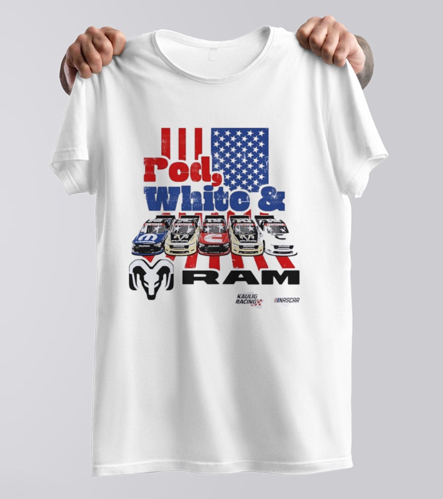 Red White RAM NASCAR Kaulig Racing Mopar Craftsman T-Shirt