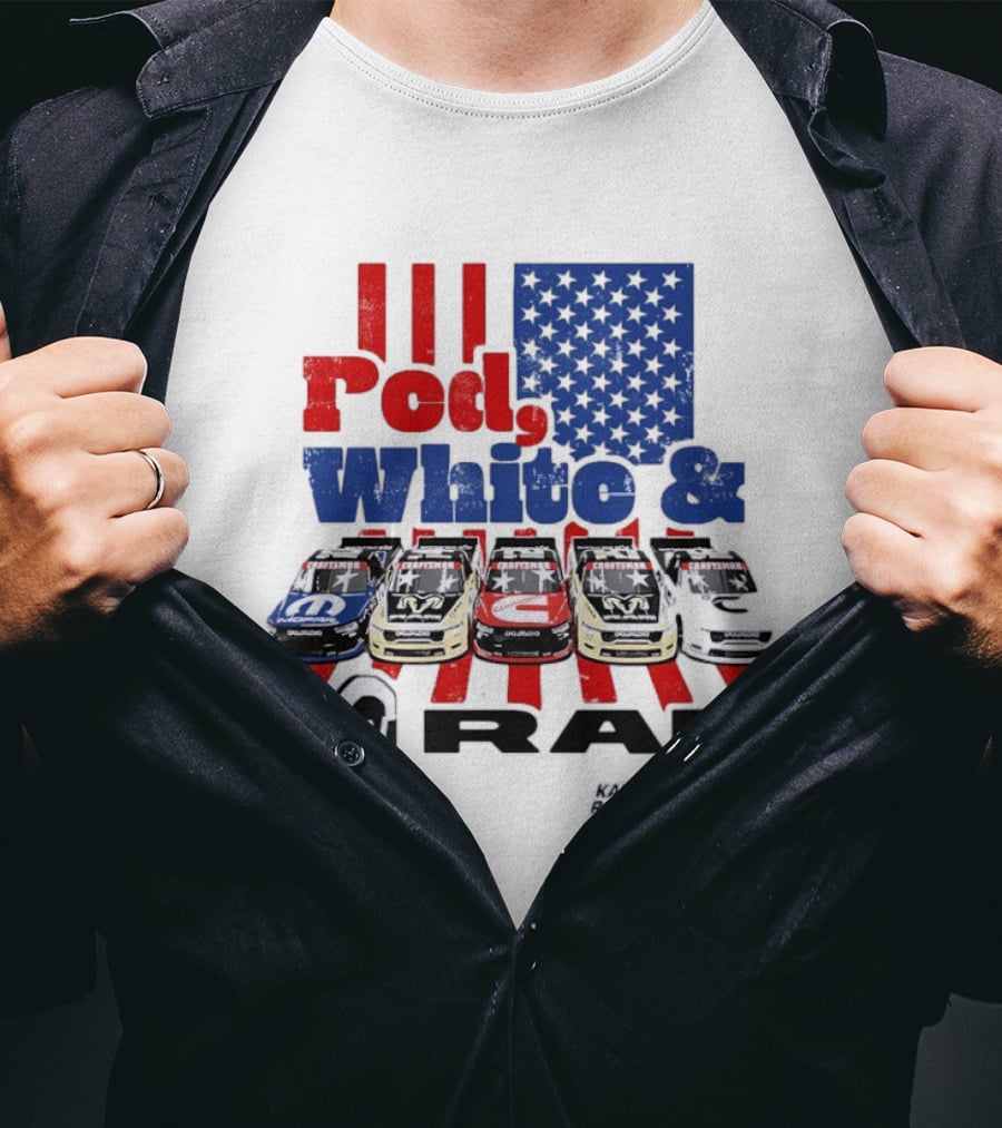 Red White RAM NASCAR Kaulig Racing Mopar Craftsman T-Shirt