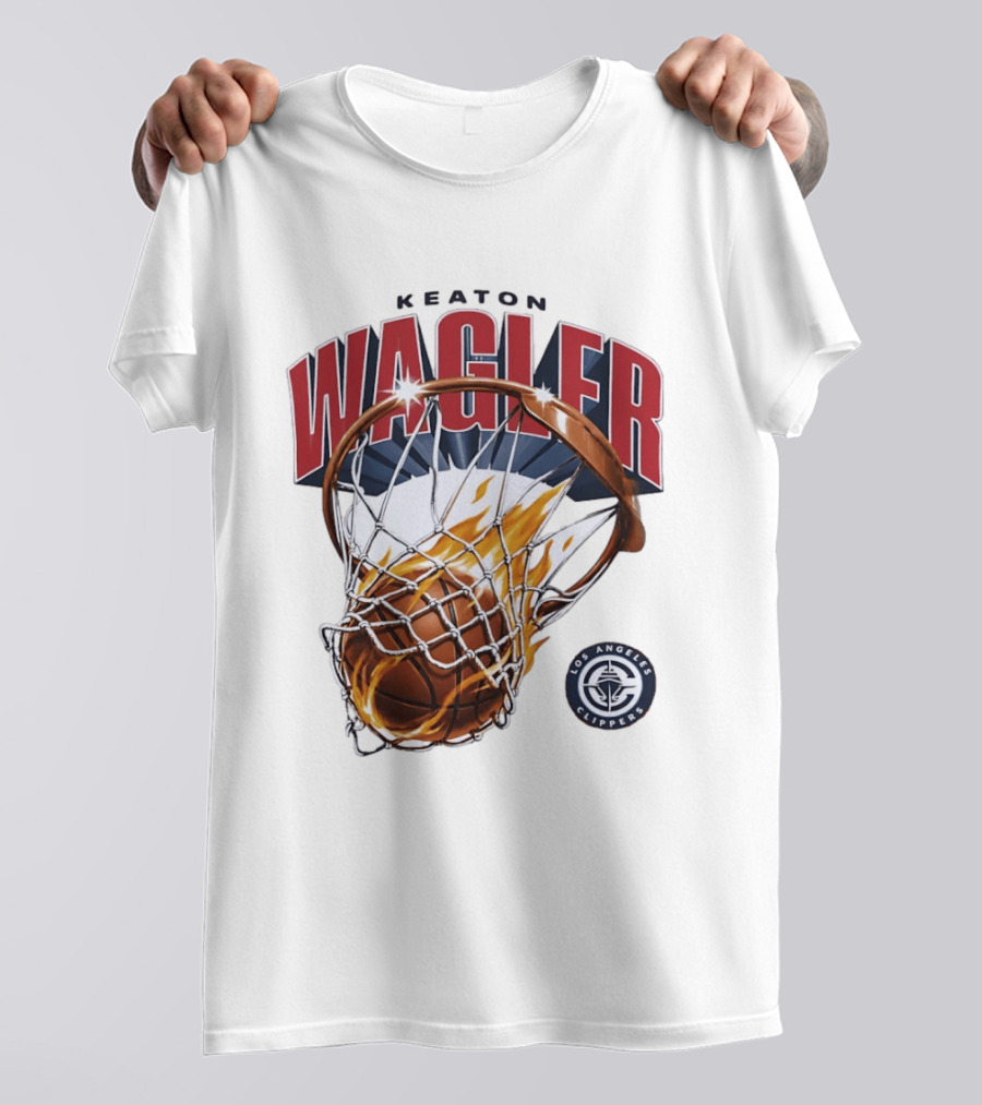 Keaton Wagler Los Angeles Clippers Basketball Net Dunk T-Shirt