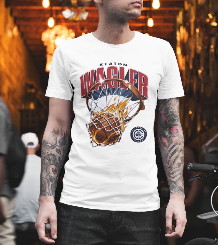 Keaton Wagler Los Angeles Clippers Basketball Net Dunk T-Shirt