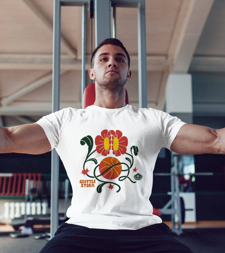 Seattle Storm WNBA Basketball Flower T-Shirt