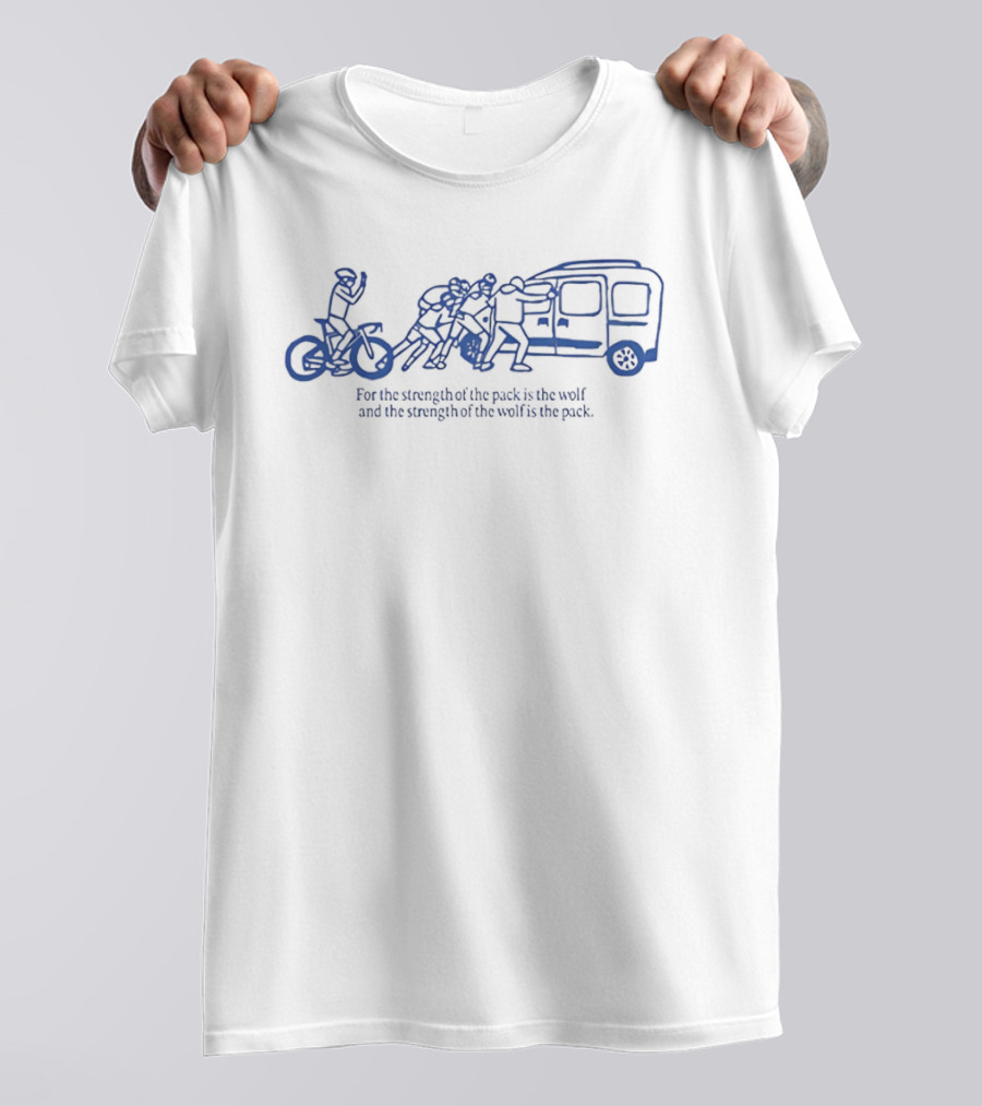 The Wolfpack Strength Of The Pack And The Wolf Cycling Unity T-Shirt