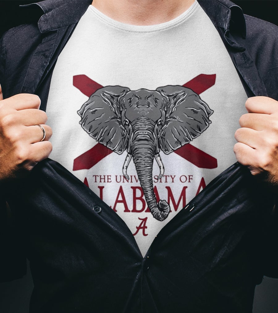 University Of Alabama Elephant Crimson Tide College Football T-Shirt