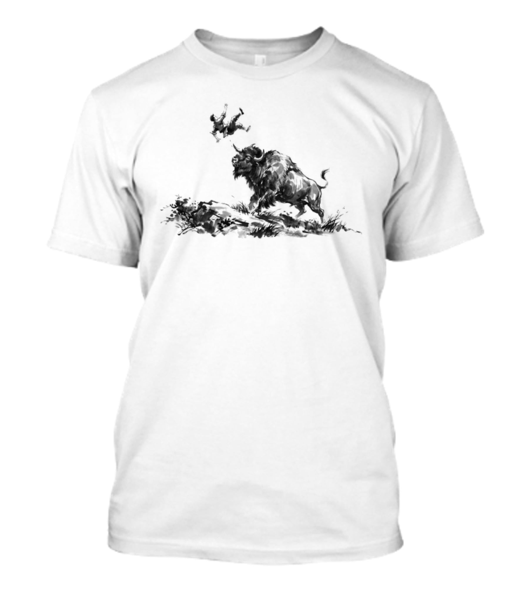 Yellowstone National Park Bison Toss Do Not Pet The Wildlife Warning T-Shirt