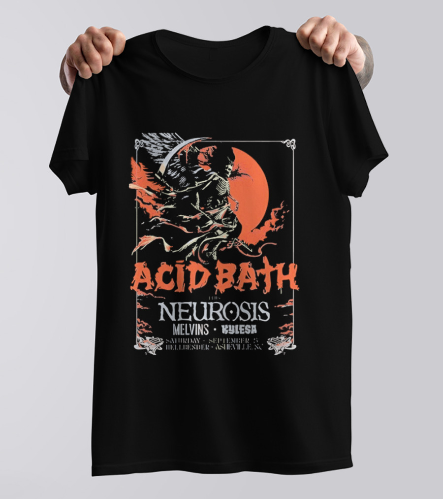 Acid Bath Neurosis Melvins Kylesa Asheville Concert T-Shirt