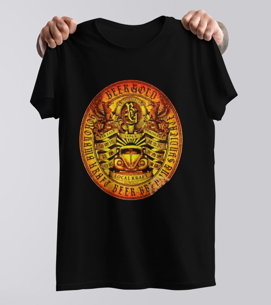 Beer Gold Kalifornialook Far East Yokohama Japan Local Kraft Beer Brewing T-Shirt