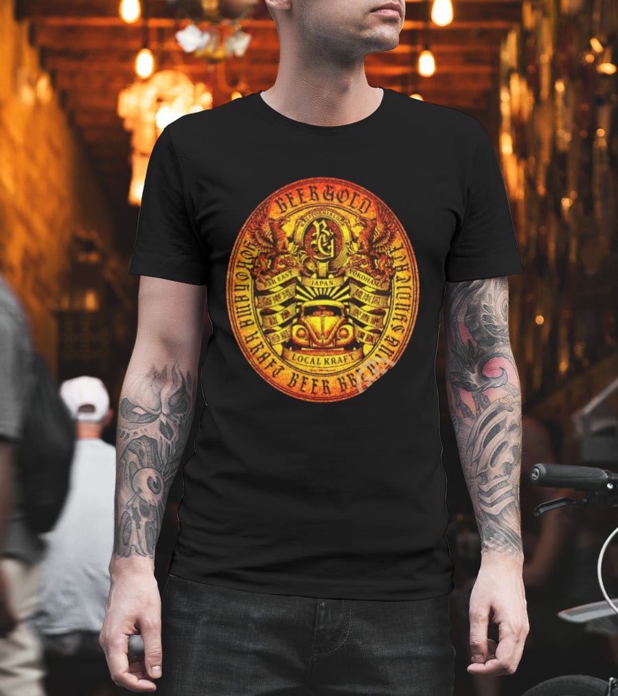 Beer Gold Kalifornialook Far East Yokohama Japan Local Kraft Beer Brewing T-Shirt