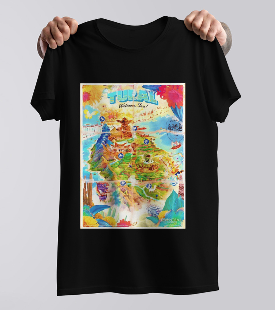 Tural Welcomes You Map Final Fantasy XIV Dawntrail T-Shirt