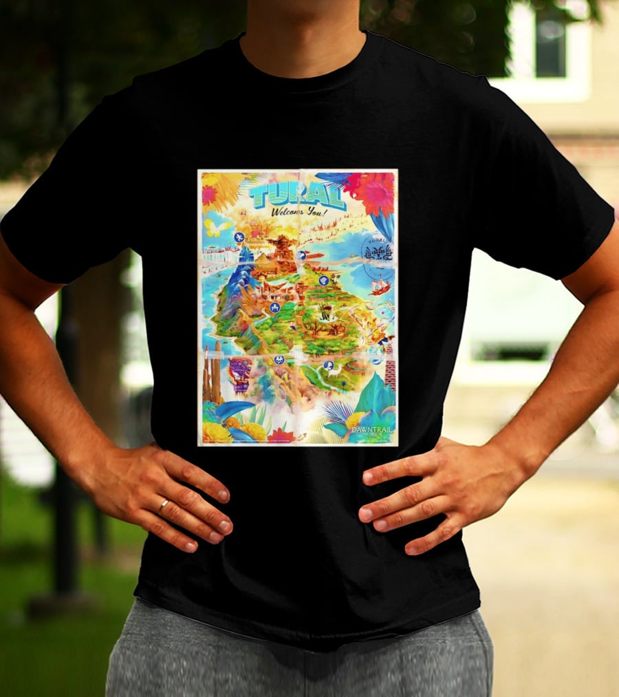 Tural Welcomes You Map Final Fantasy XIV Dawntrail T-Shirt