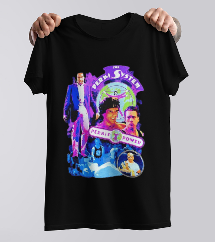 Ben Stiller The Perkis System Perkis Power Heavyweights Movie 90s Throwback T-Shirt