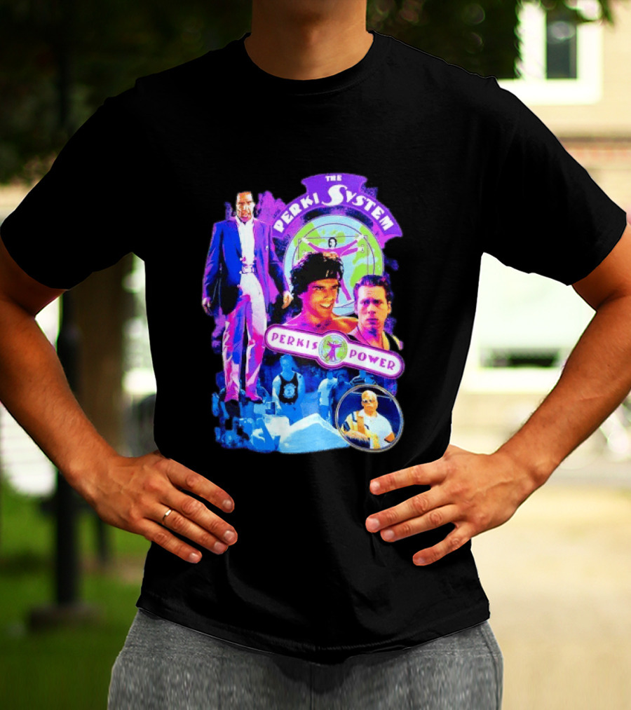 Ben Stiller The Perkis System Perkis Power Heavyweights Movie 90s Throwback T-Shirt