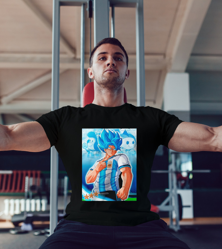 Super Saiyan Goku Dragon Ball Argentina AFA Jersey Victory Stars T-Shirt