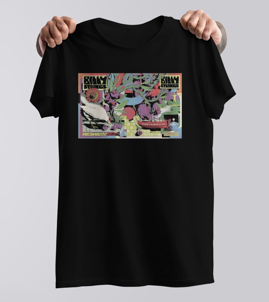 Billy Strings Portsmouth Virginia July 17 18 2026 Concert Art Psychedelic T-Shirt