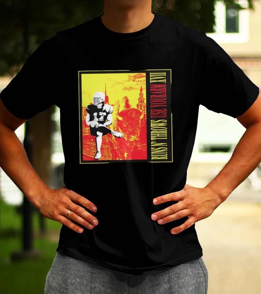 Buffalo Bills Josh Allen Runs N' Throws Use Your Arm XVII Football Buffalo T-Shirt