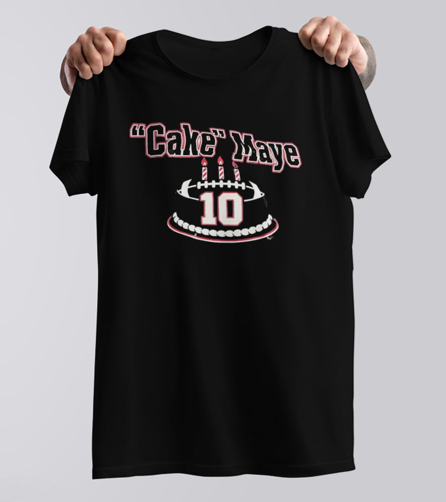 New England Patriots Cake Maye 10 Birthday Football T-Shirt