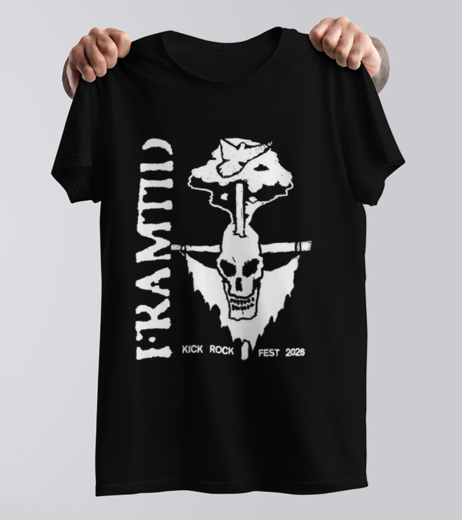 I Kramii Kick Rock Fest 2026 Skull With Peace Sign Tree T-Shirt