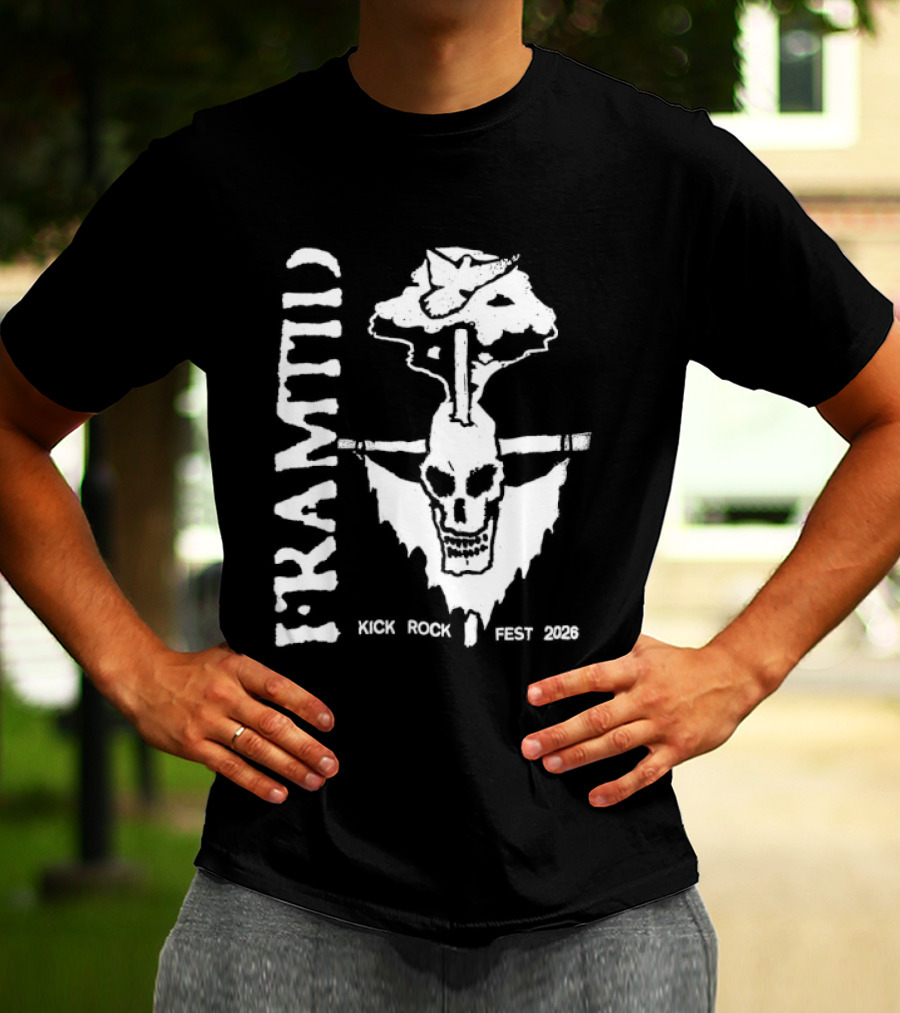 I Kramii Kick Rock Fest 2026 Skull With Peace Sign Tree T-Shirt
