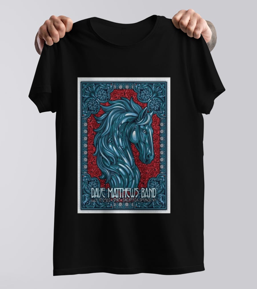 Dave Matthews Band July 17 2026 Saratoga Springs NY Horse T-Shirt
