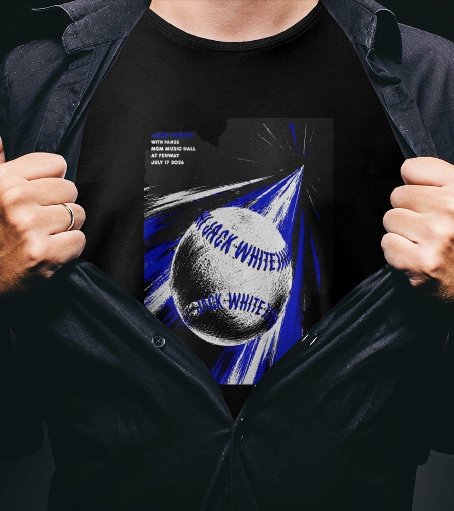Jack White July 17 2026 With Pangs MGM Music Hall At Fenway T-Shirt