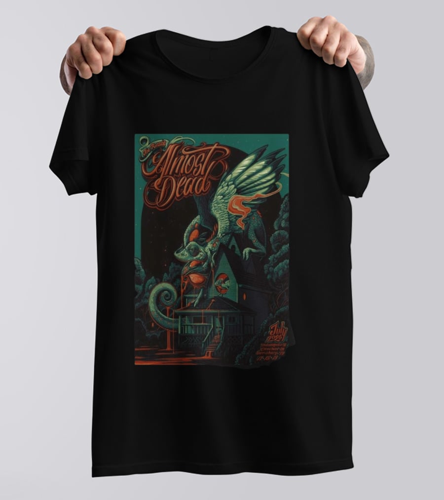 Joe Russo's Almost Dead July 2026 Indianapolis Cleveland Heights Harrisburg Winged Chameleon House T-Shirt