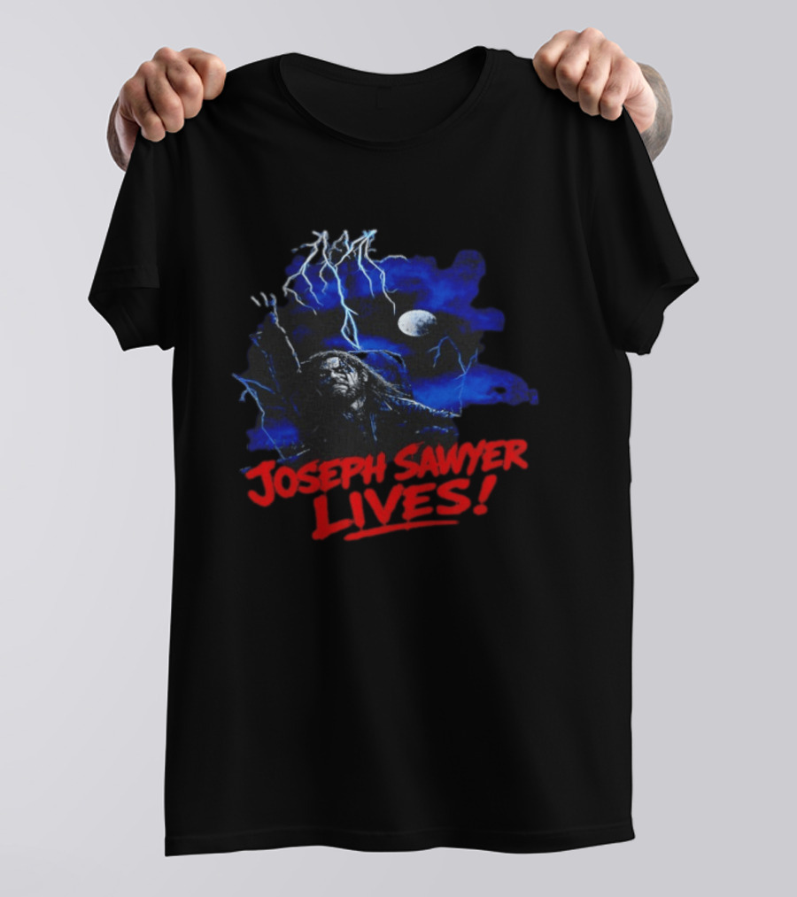 Joseph Sawyer Lives Zombie Resurrection With Lightning And Moon T-Shirt