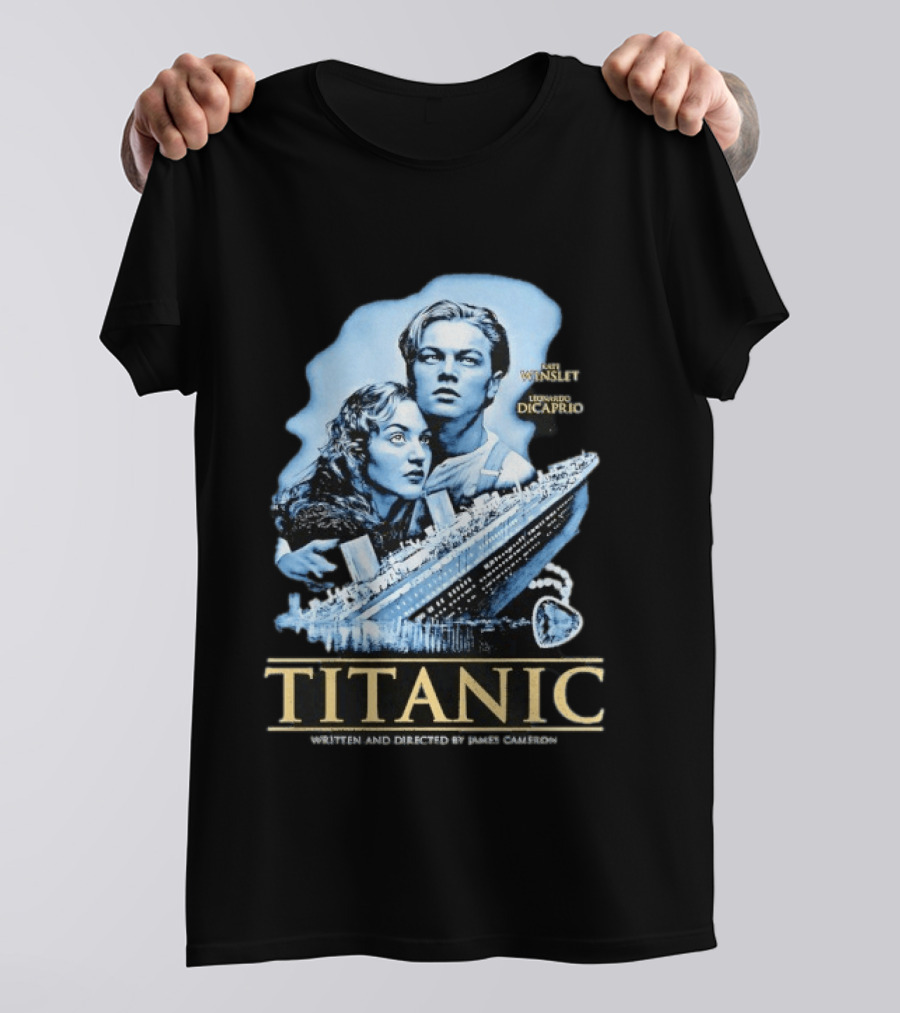 Titanic Kate Winslet Leonardo DiCaprio James Cameron Movie T-Shirt
