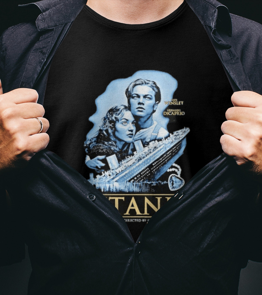 Titanic Kate Winslet Leonardo DiCaprio James Cameron Movie T-Shirt
