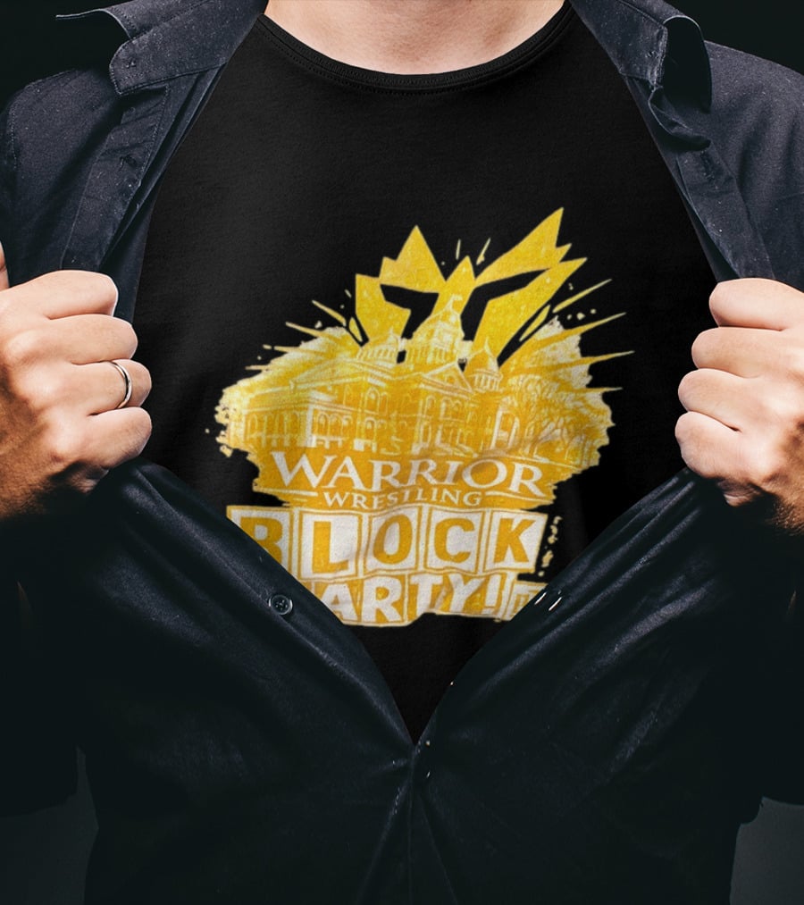 Warrior Wrestling Block Party BTM Yellow Graffiti Explosion T-Shirt