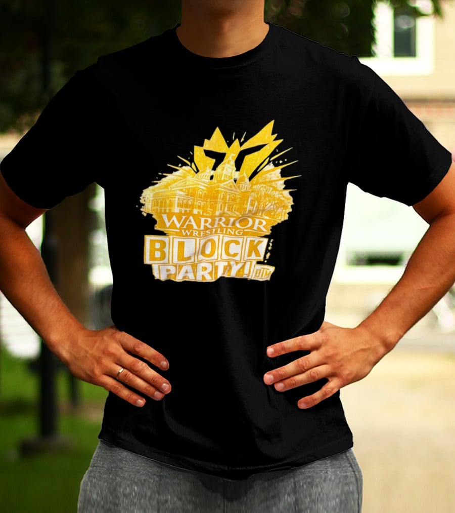 Warrior Wrestling Block Party BTM Yellow Graffiti Explosion T-Shirt