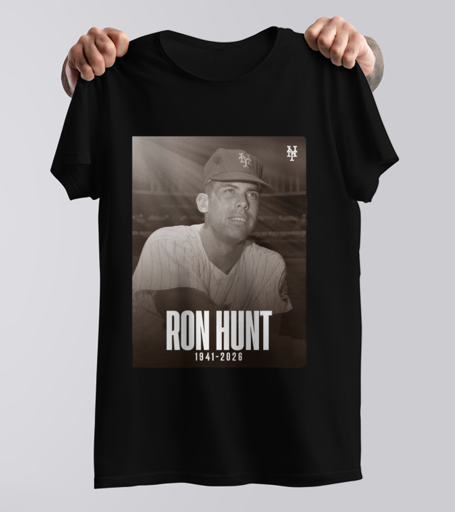 Ron Hunt 1941 2026 NY Mets Legend T-Shirt