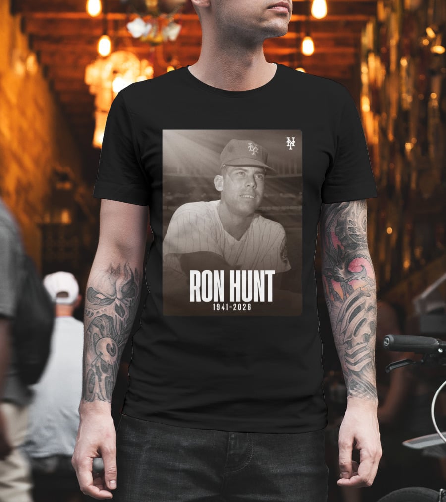 Ron Hunt 1941 2026 NY Mets Legend T-Shirt