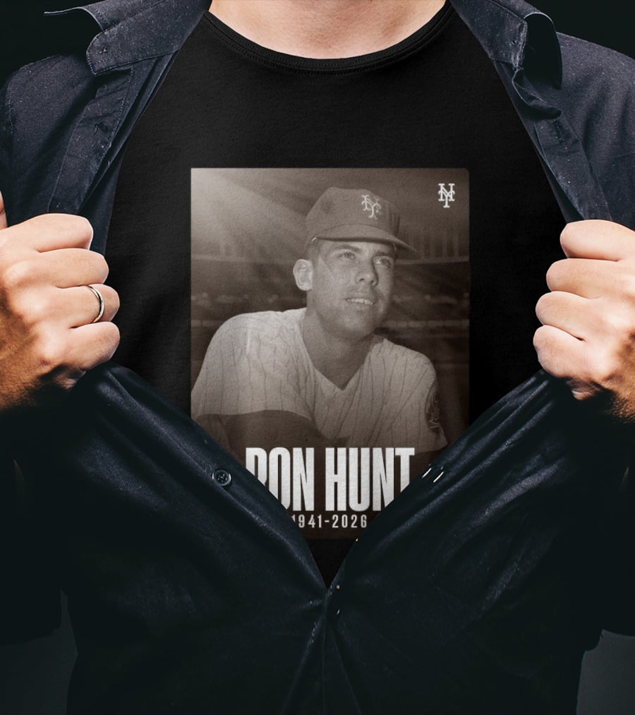 Ron Hunt 1941 2026 NY Mets Legend T-Shirt