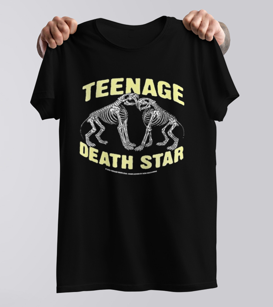 Teenage Death Star Smilodon Skeleton Until Death Do Us Part 2 Sided T-Shirt