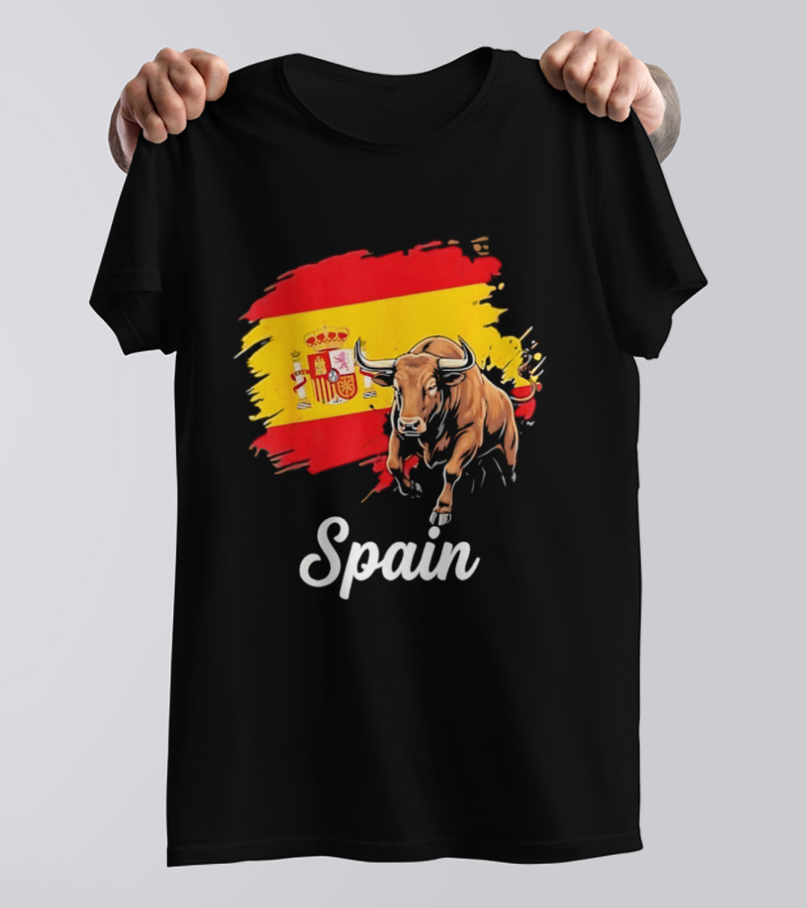 Spain Bull Flag Toro Spain Heritage Red Yellow T-Shirt
