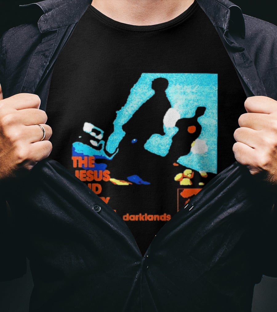 The Jesus And Mary Chain Darklands Alternative Rock Blue Black T-Shirt