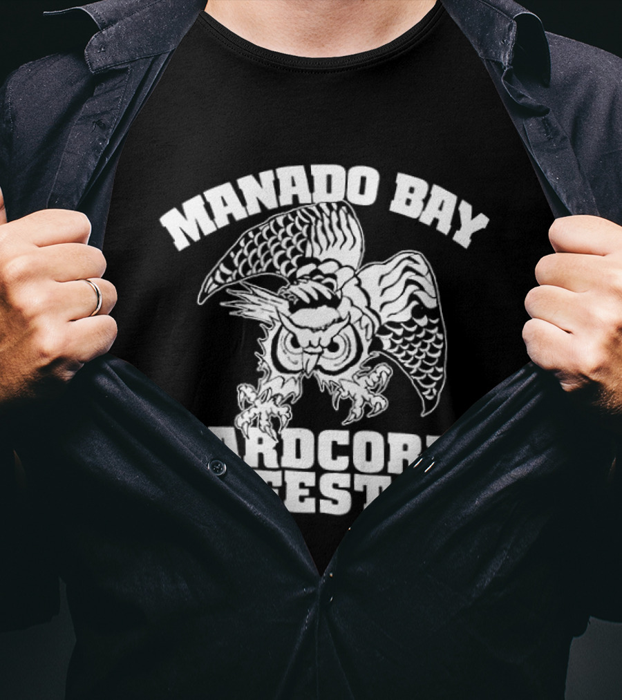 Manado Bay Hardcore Fest Mystique Humanoid 406 Fistful Threats Braver Bells Of War Two Sided T-Shirt