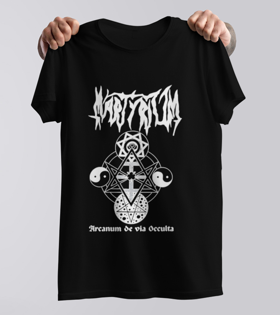 Martyrium Arcanum De Via Occulta Symbolic Black Metal Aesthetic T-Shirt