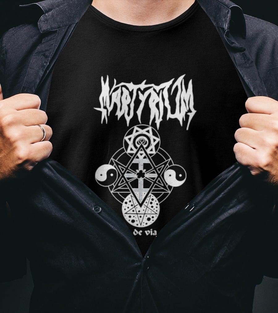 Martyrium Arcanum De Via Occulta Symbolic Black Metal Aesthetic T-Shirt