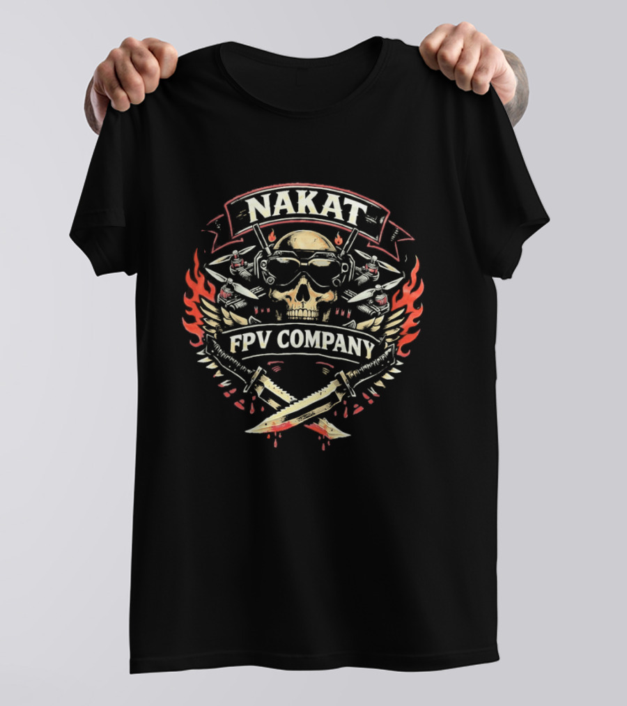 Nakat FPV Company Skull Daggers Flame T-Shirt