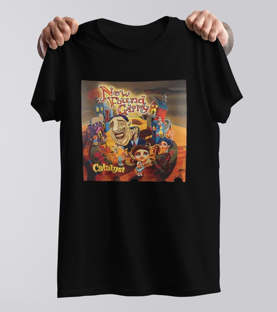 New Found Glory Catalyst Album Artwork With Cartoon Characters T-Shirt
