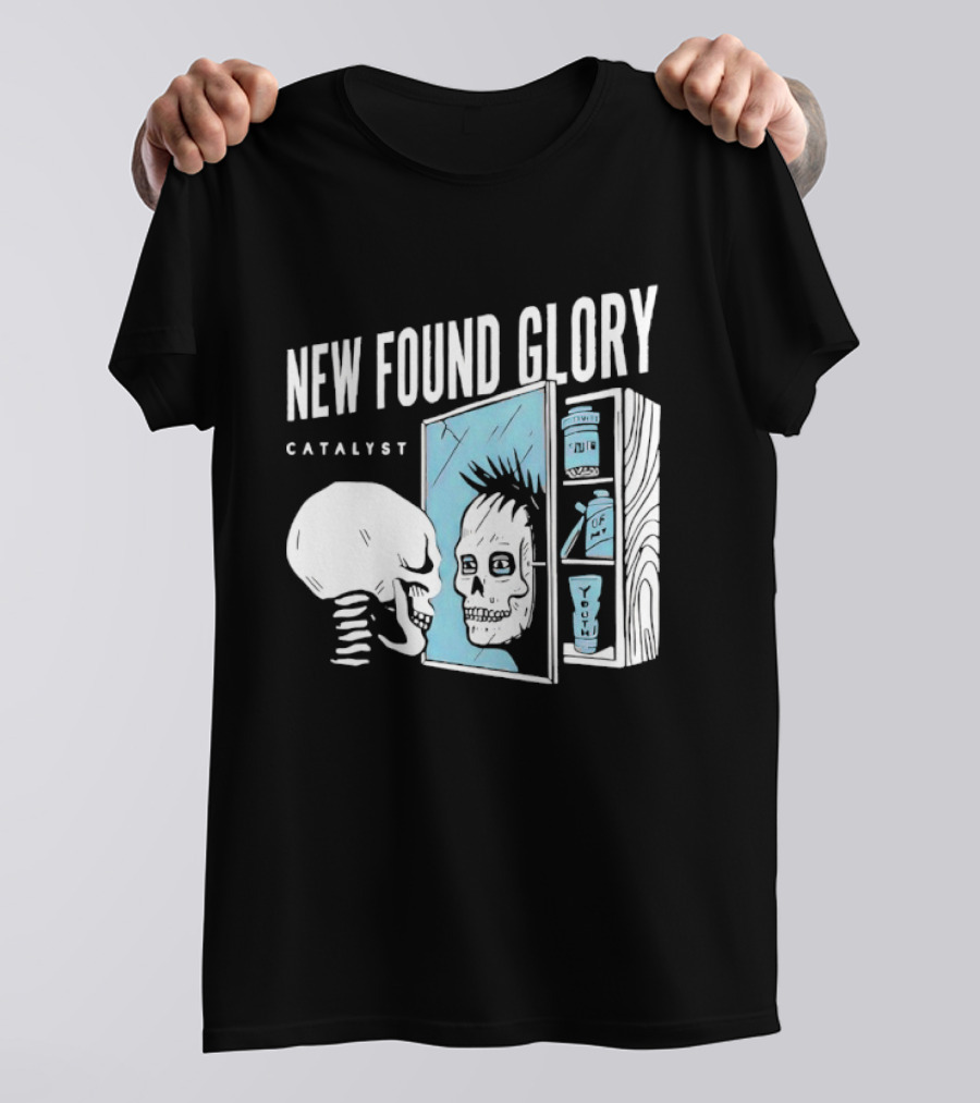 New Found Glory Catalyst Reflective Skull Punk Rock Alternative T-Shirt