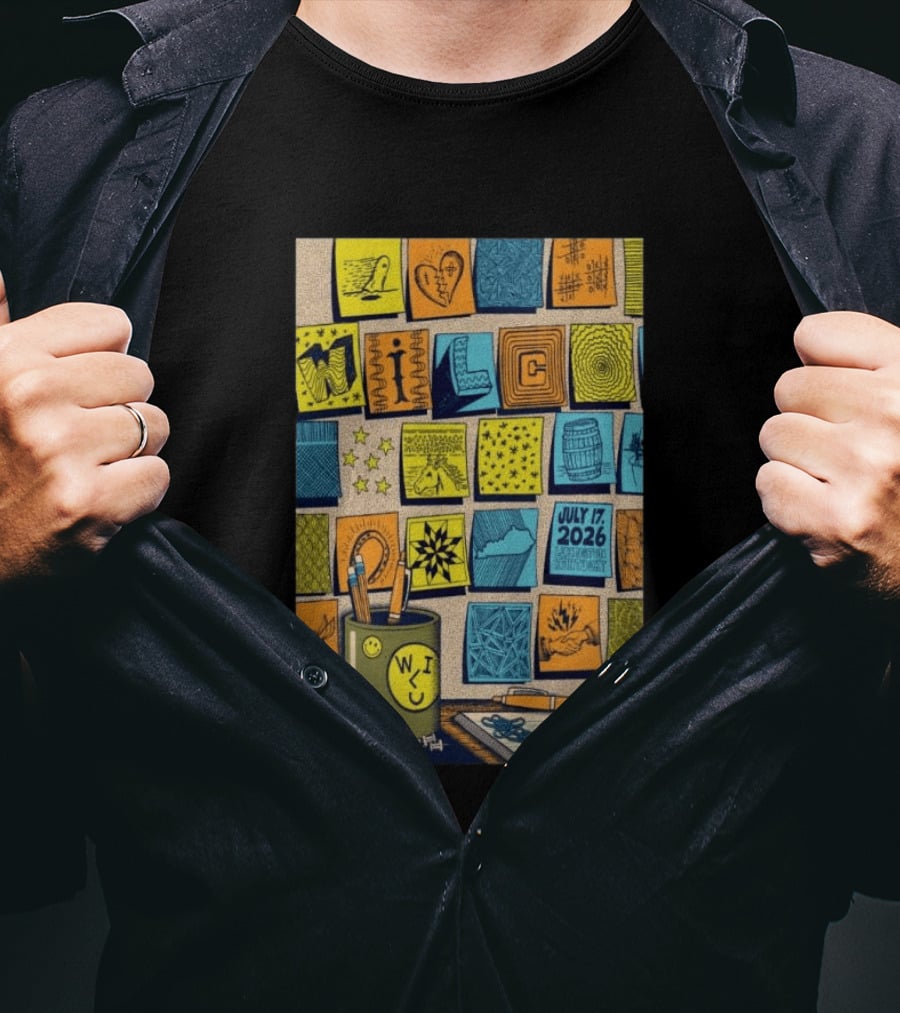 July 17 2026 Lexington KY The Burl Wilco Illustrated Art Blocks T-Shirt