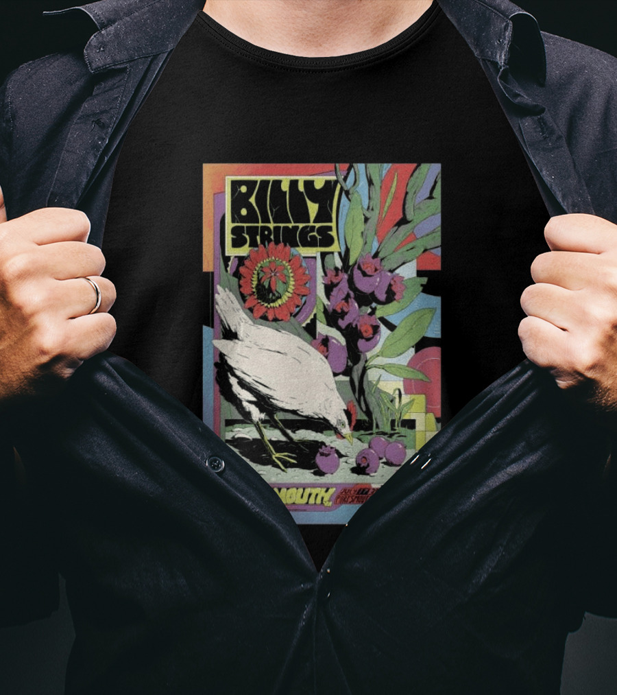 Billy Strings Jul 17 2026 Portsmouth Pavilion Chicken Flower T-Shirt