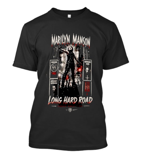 Marilyn Manson Long Hard Road Shock Rock Artistic T-Shirt