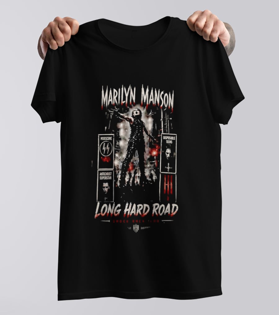 Marilyn Manson Long Hard Road Shock Rock Artistic T-Shirt
