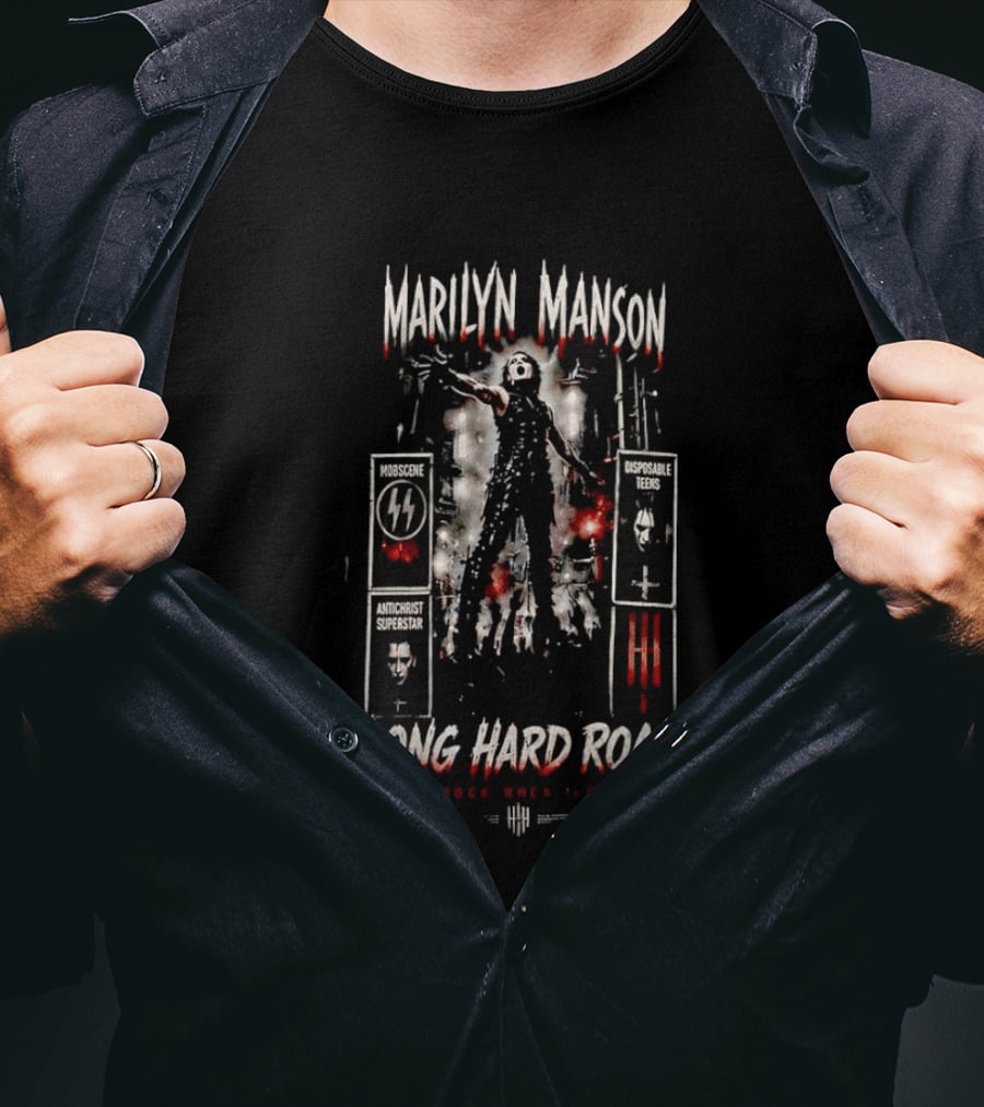 Marilyn Manson Long Hard Road Shock Rock Artistic T-Shirt