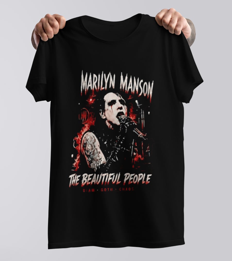 Marilyn Manson The Beautiful People Glam Goth Chaos T-Shirt